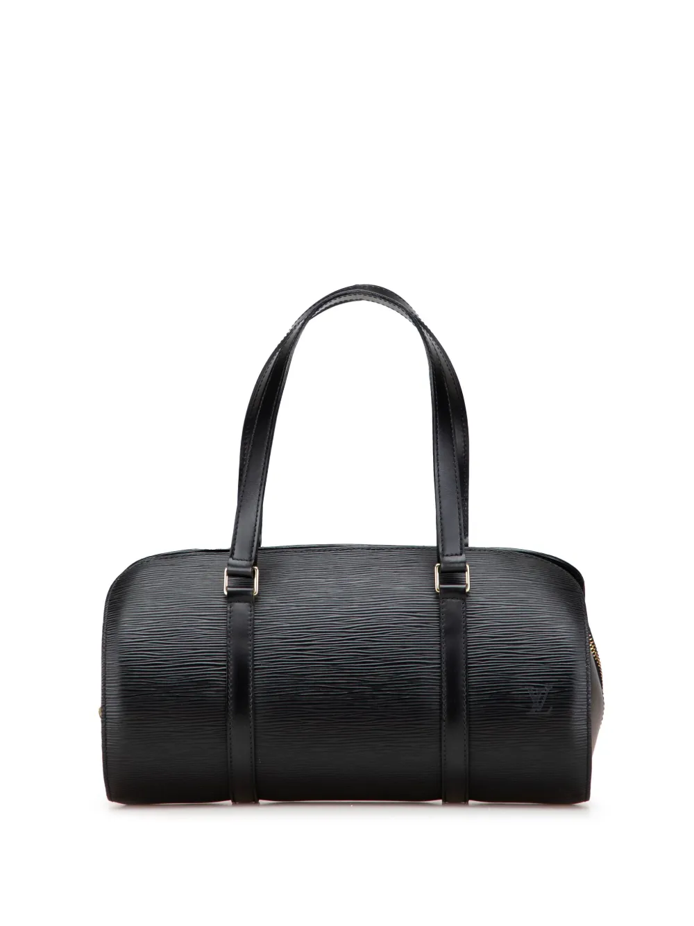Pre-owned Louis Vuitton 1998 Epi Soufflot Handbag In Black