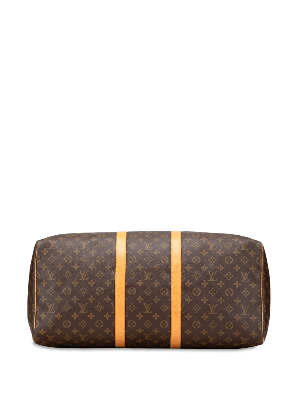 Pre-owned Louis Vuitton 2001 Monogram Keepall 55 Travel Bag In Brown