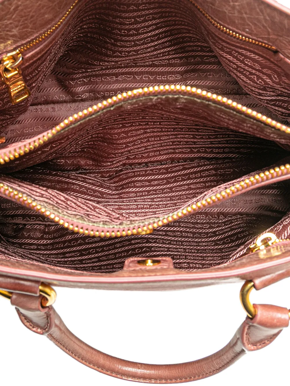 Pre-owned Prada 2000-2025 Vitello Shine Satchel In Pink