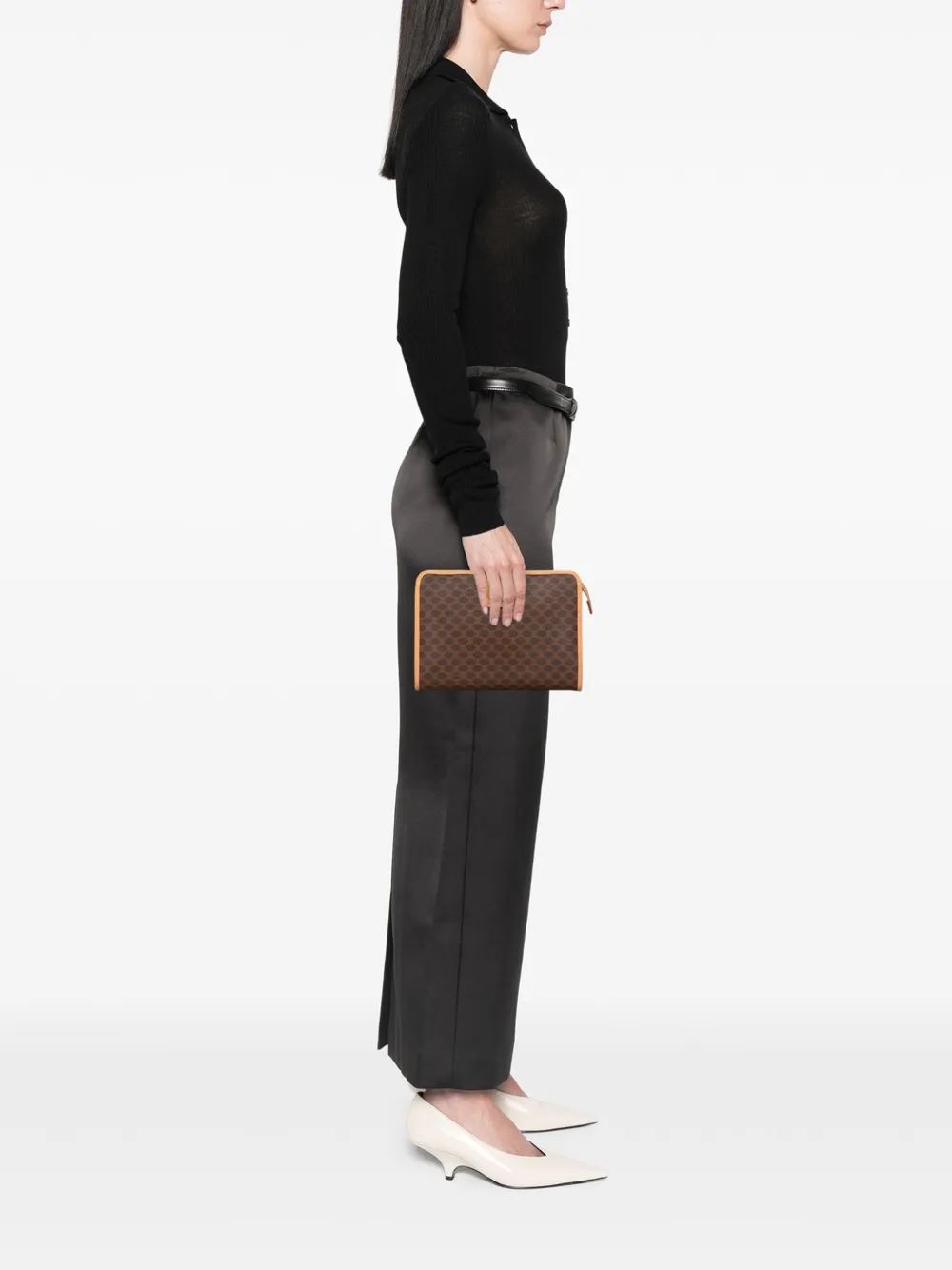 Celine Pre-Owned 2012 Macadam Coated Canvas clutch bag | Pre-Owned | Image 2
