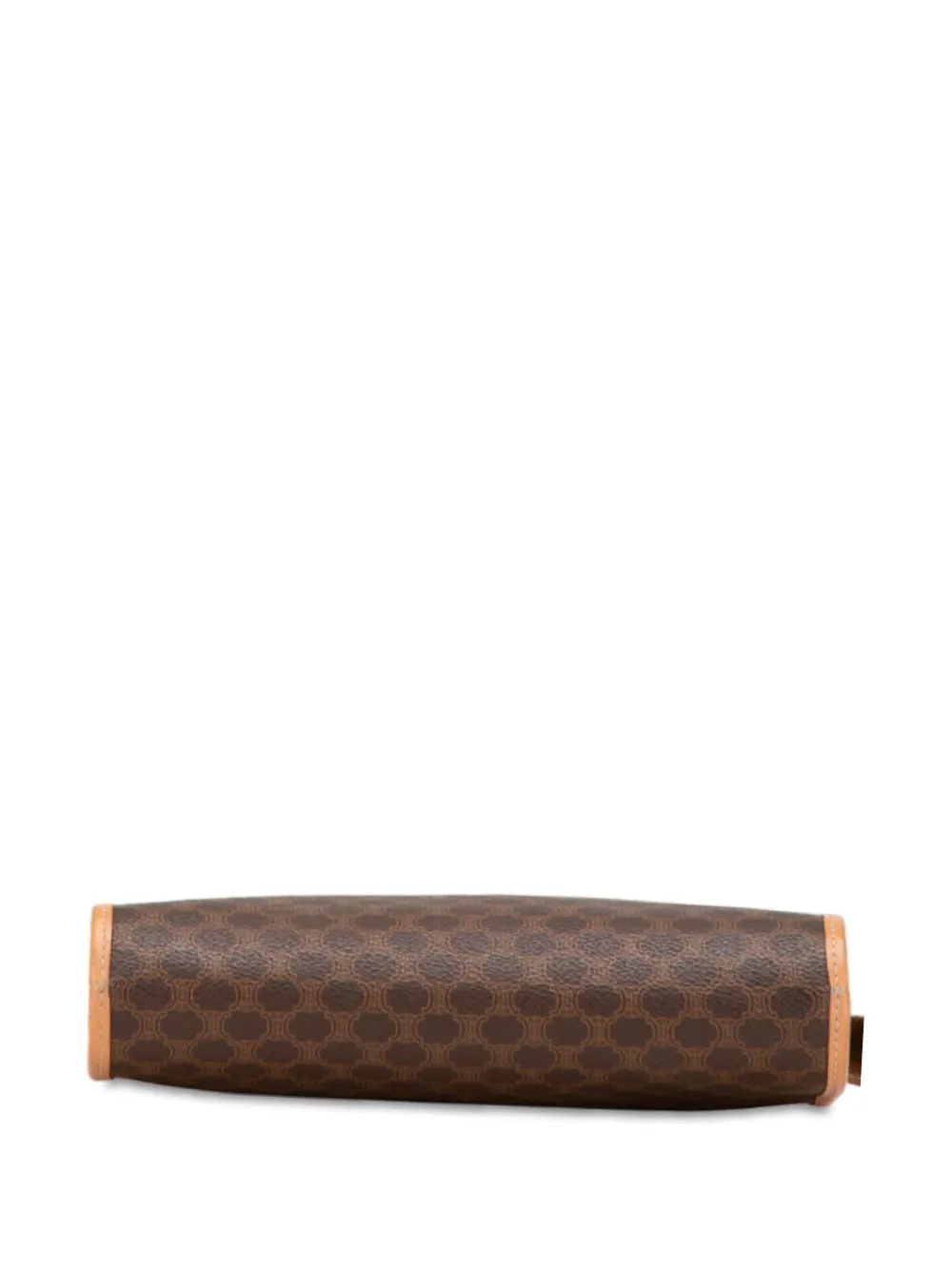 Pre-owned Celine 2012 Macadam Coated Canvas Clutch Bag In Brown