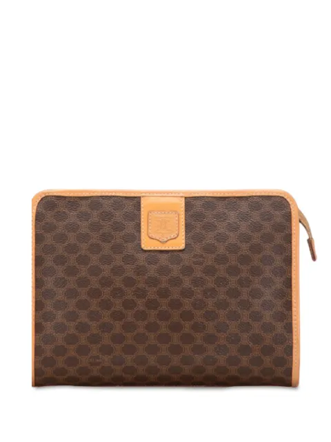 Celine Pre-Owned 2012 Macadam Coated Canvas clutch bag