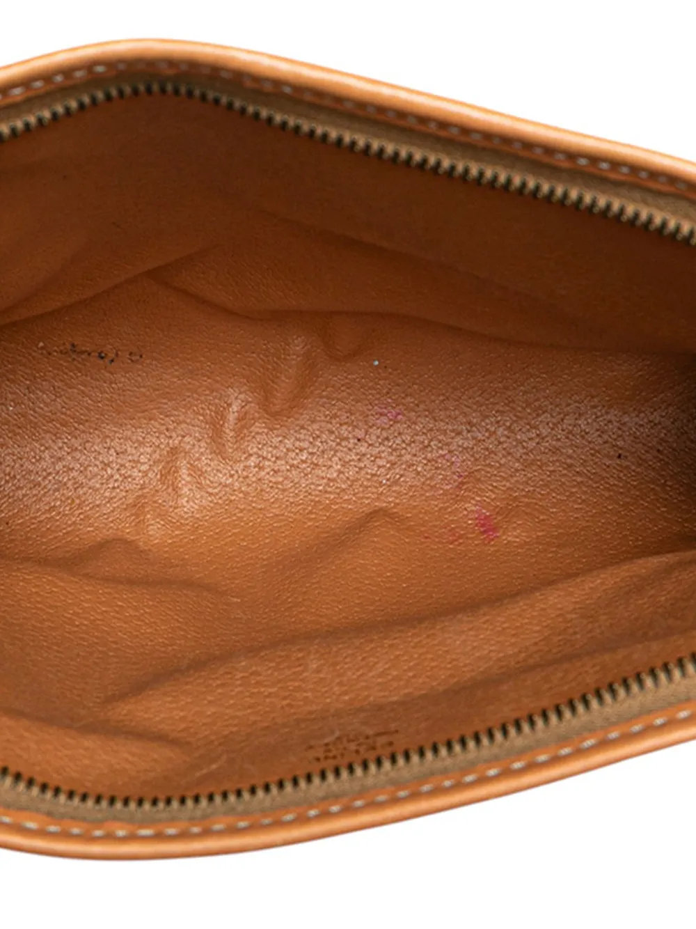 Pre-owned Celine 2012 Macadam Coated Canvas Clutch Bag In Brown