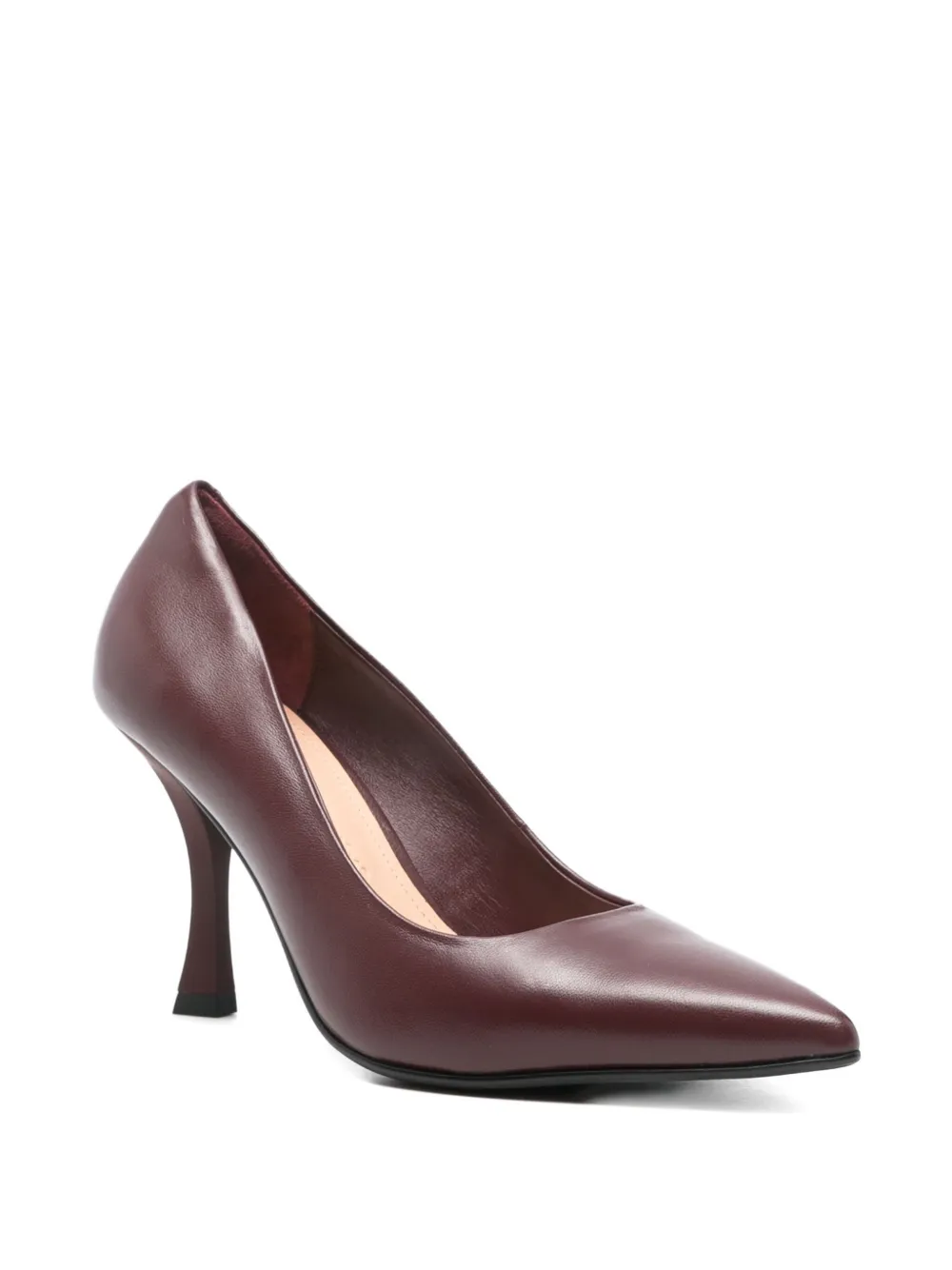 Marc Ellis Pointed Heeled Pumps In Burgundy