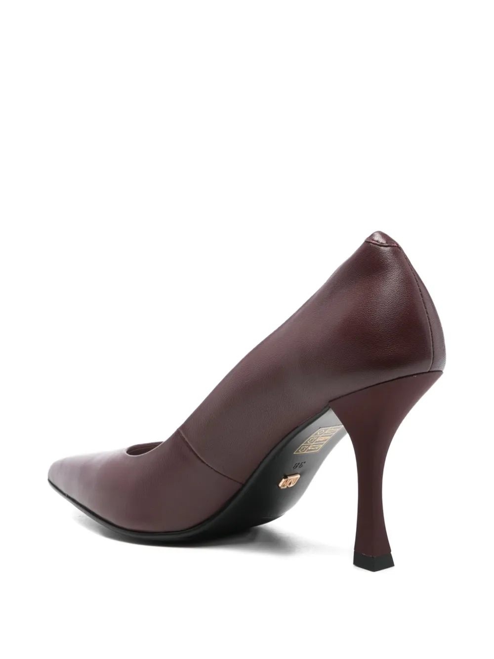 Marc Ellis Pointed Heeled Pumps In Burgundy