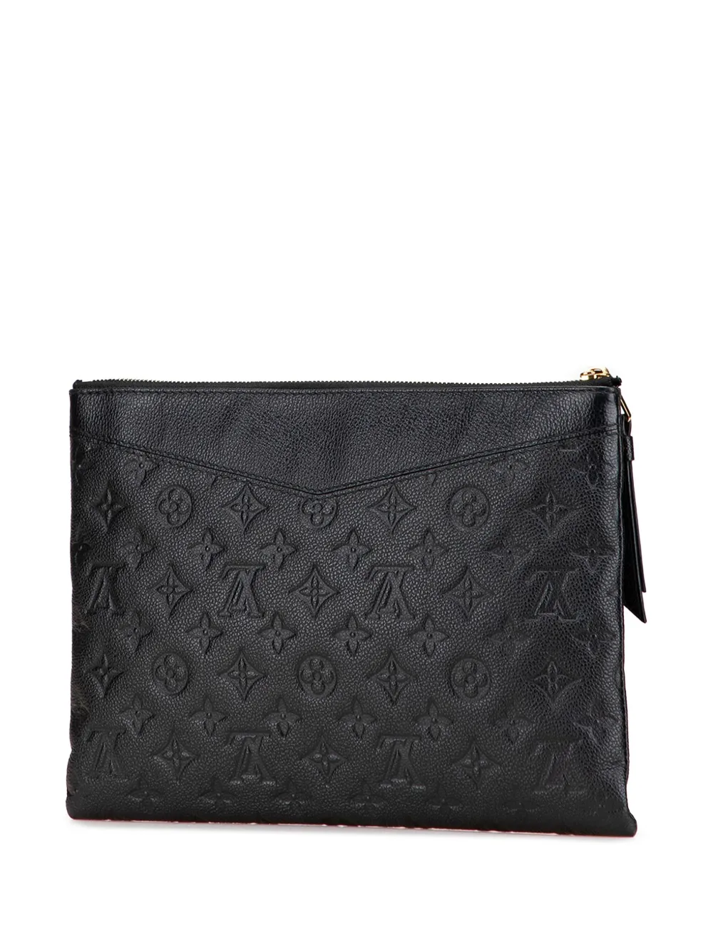 Pre-owned Louis Vuitton 2019 Monogram Empreinte Daily Pouch Clutch Bag In Black