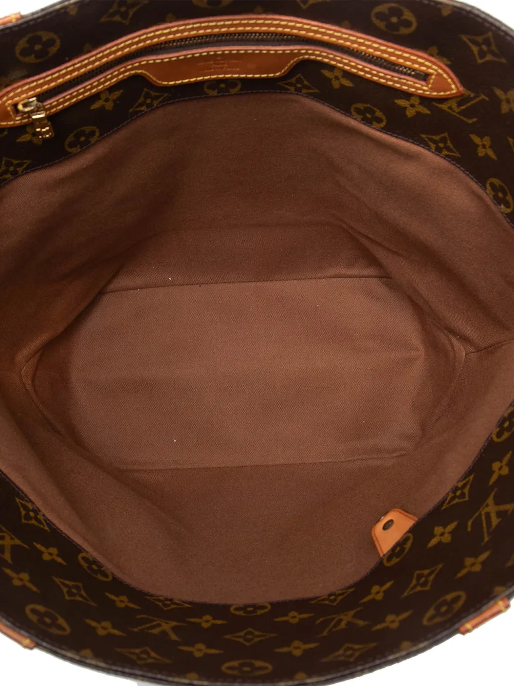 Pre-owned Louis Vuitton 1997 Monogram Sac Shopping Tote Bag In Brown