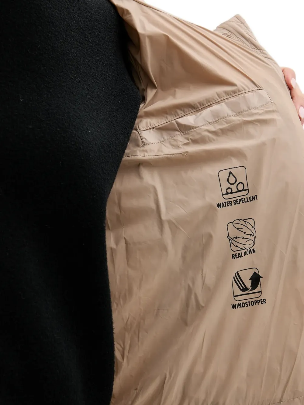 bomboogie Rome gewatteerd jack met capuchon Beige