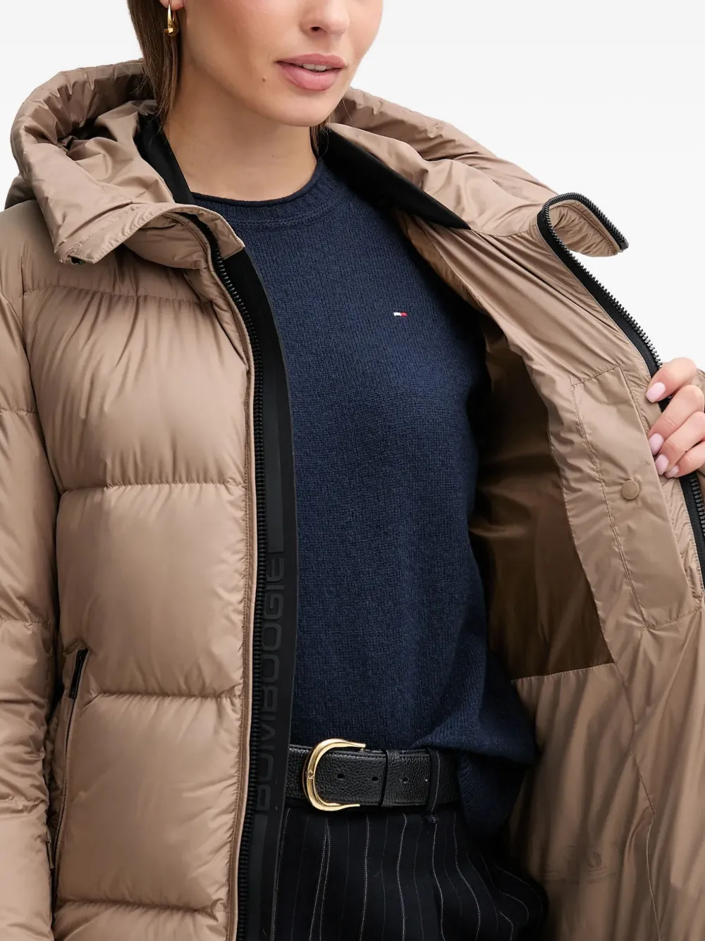 bomboogie Helsinki gewatteerd jack met capuchon Beige