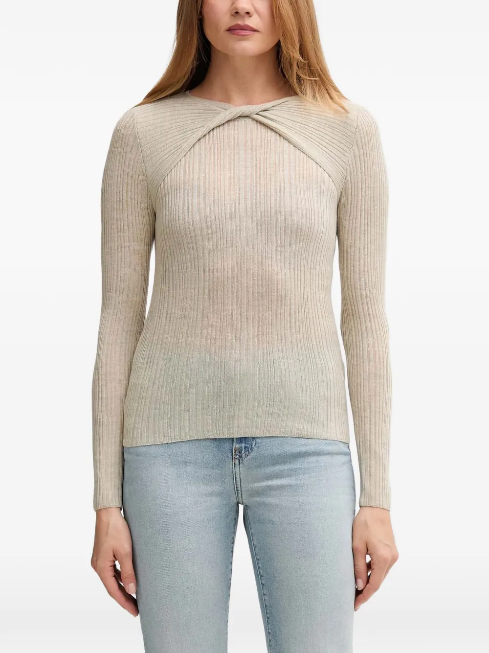 Hoss Intropia twisted ribbed sweater - Toni neutri