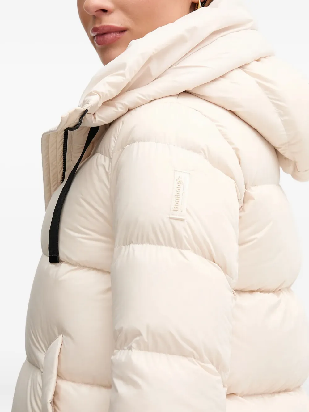 bomboogie Geneva jas met capuchon en rits Beige