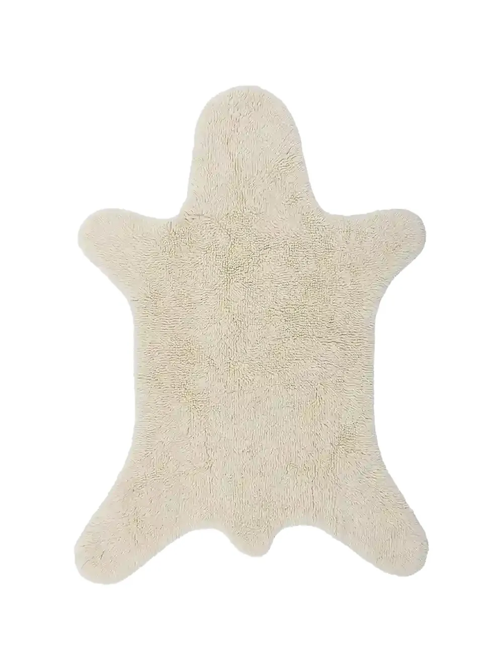 Bloomingville Bear-detail Rug In White