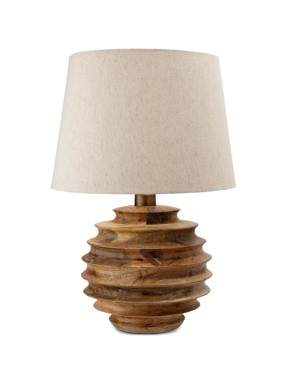 BLOOMINGVILLE Svale ridged wooden table lamp - Toni neutri
