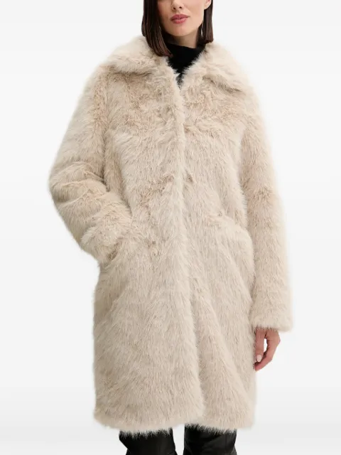 bomboogie button fastening collared coat