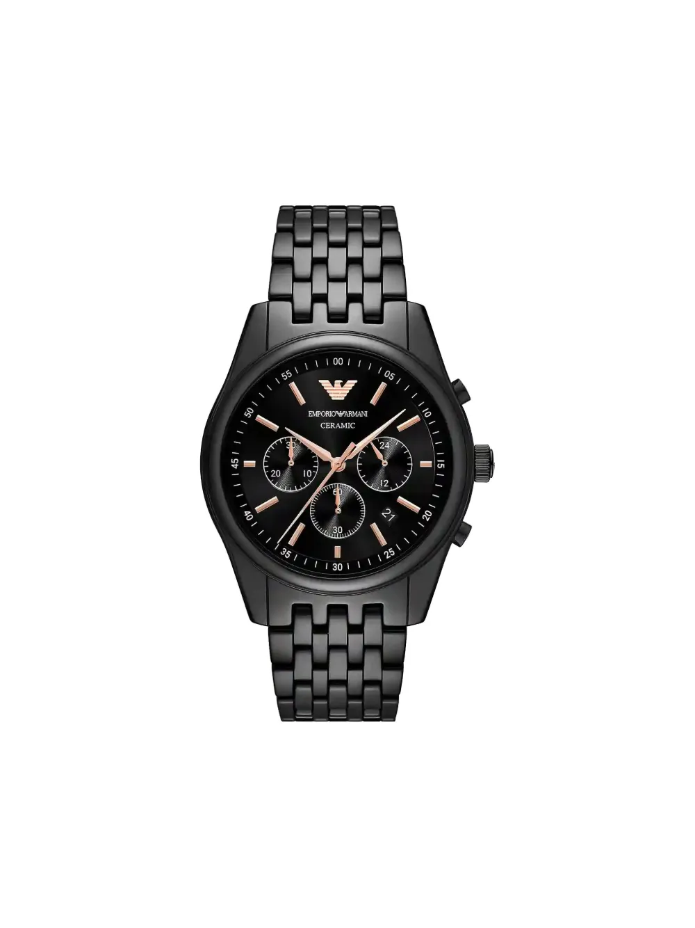 Emporio Armani round-face 43mm | Black | Image 1