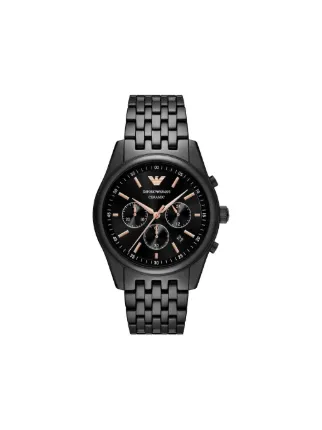 Emporio Armani round-face 43mm | Black | FARFETCH