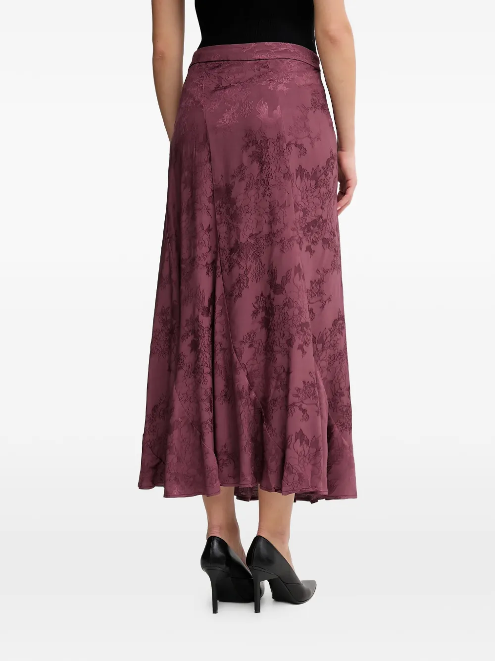 Hoss Intropia Midi-rok met ruches Paars