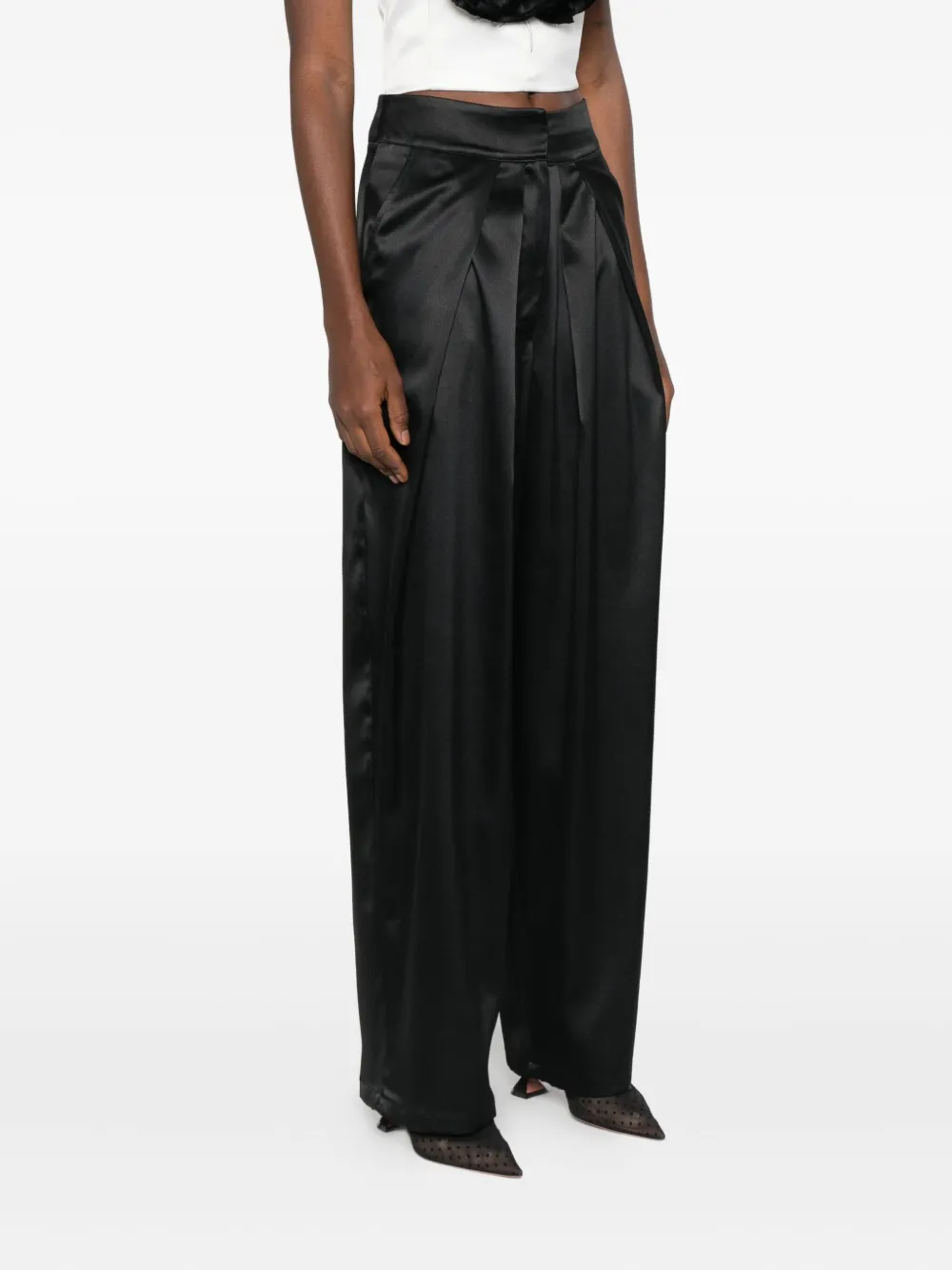 Rhizome Kristen Pleated Trousers In Black