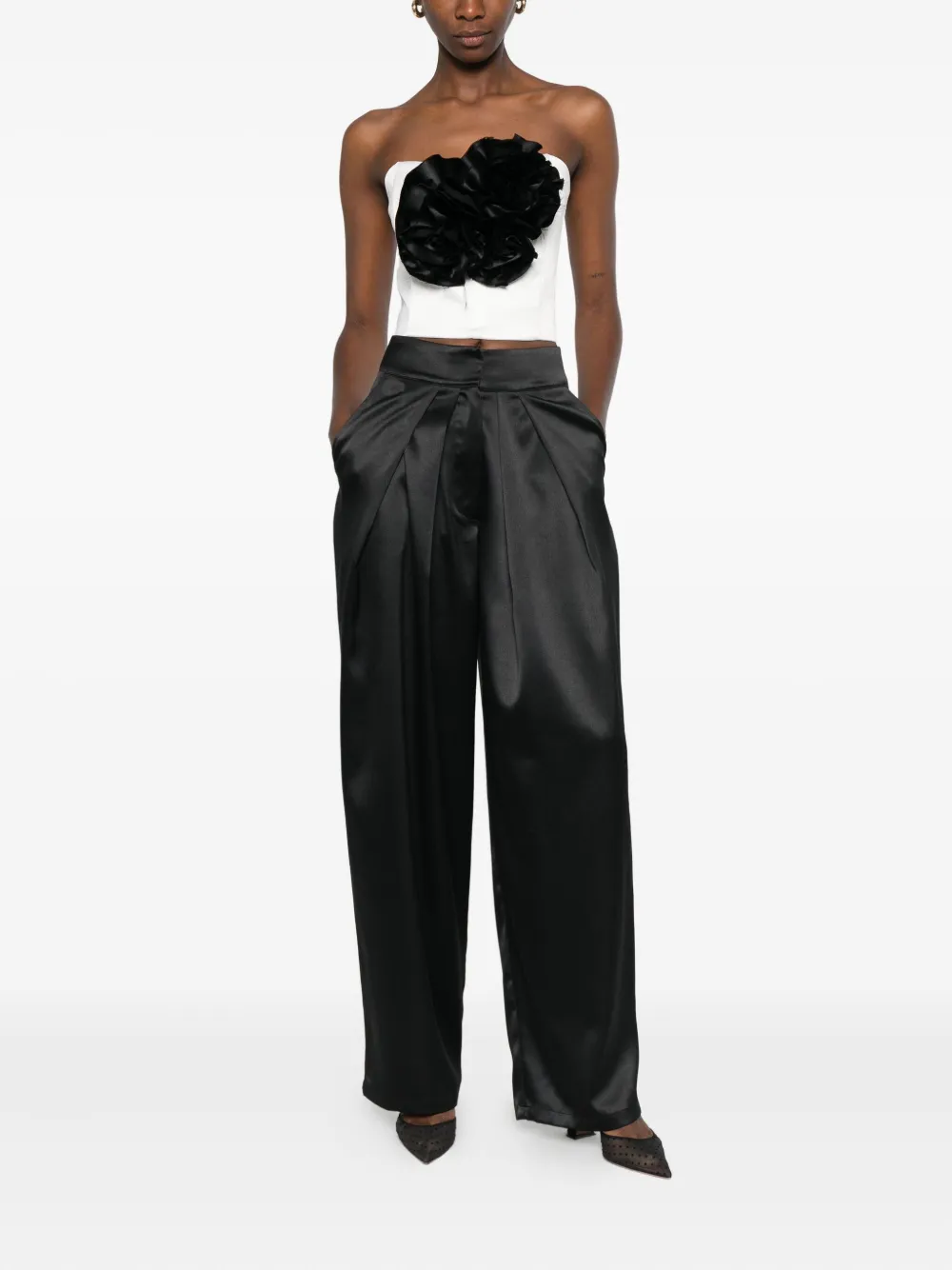 Rhizome Kristen Pleated Trousers In Black