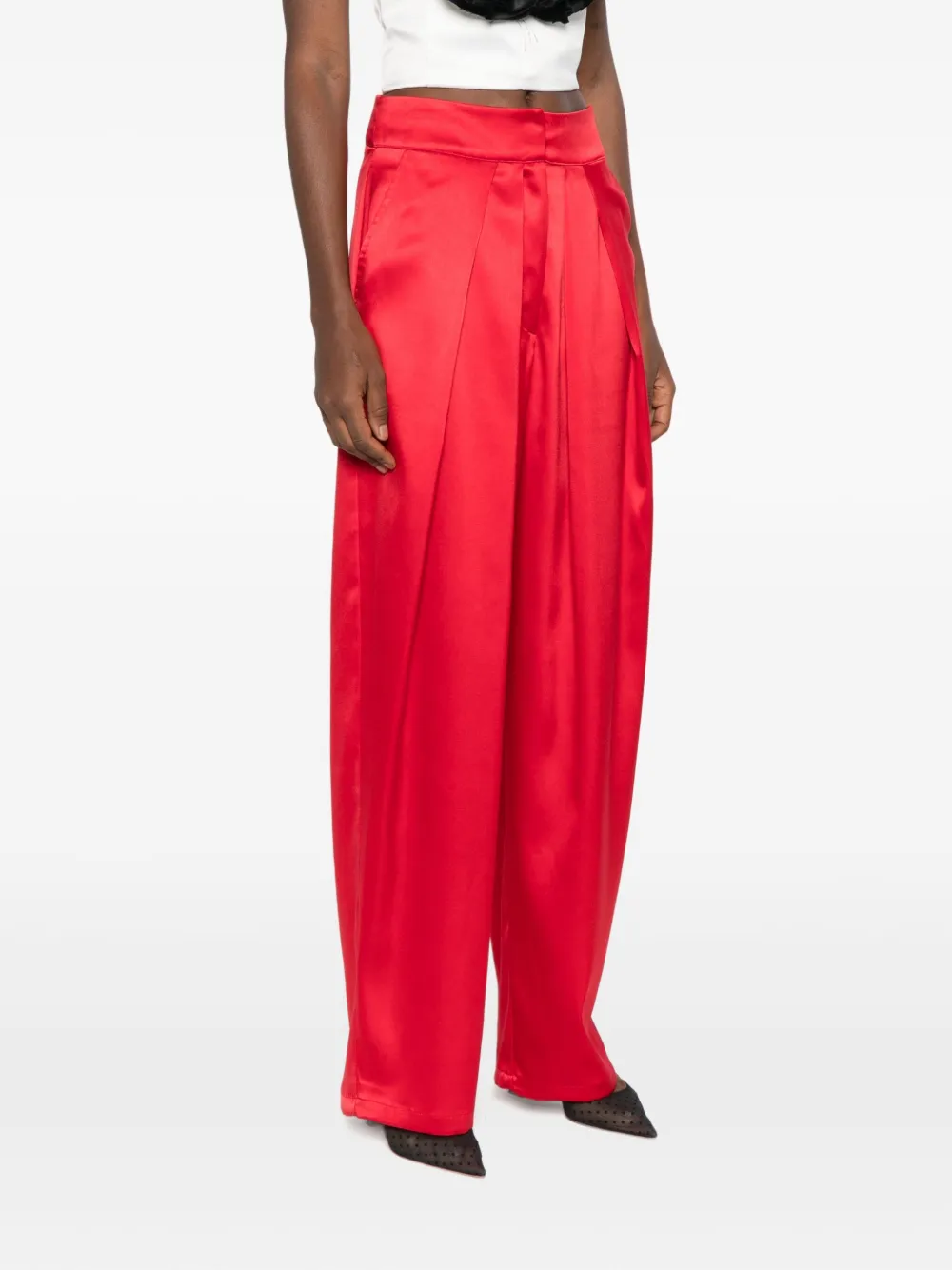  Rhizome Kristen Pleated Trousers - Red 