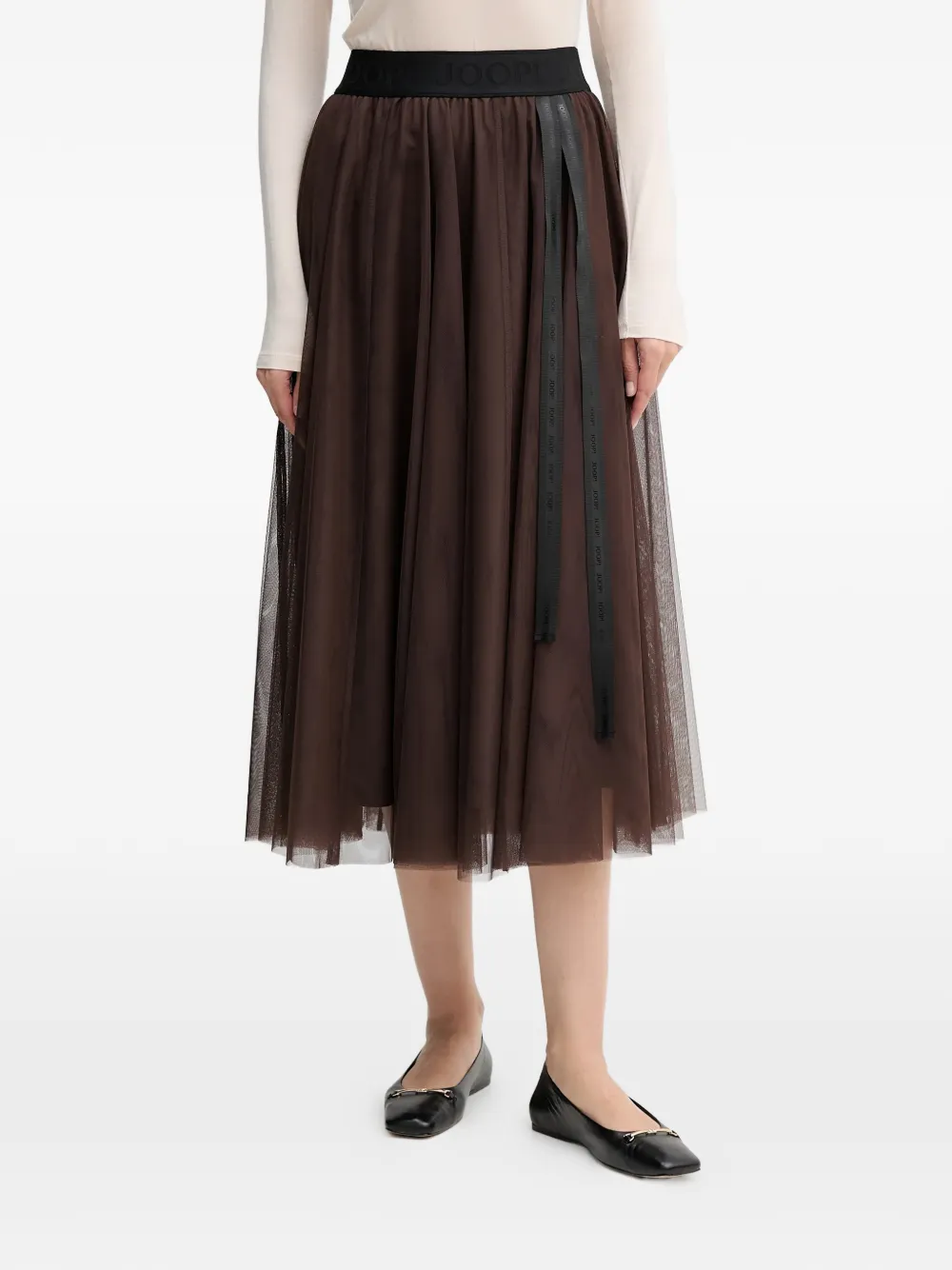 Joop! Fridi tulle midi skirt - Marrone