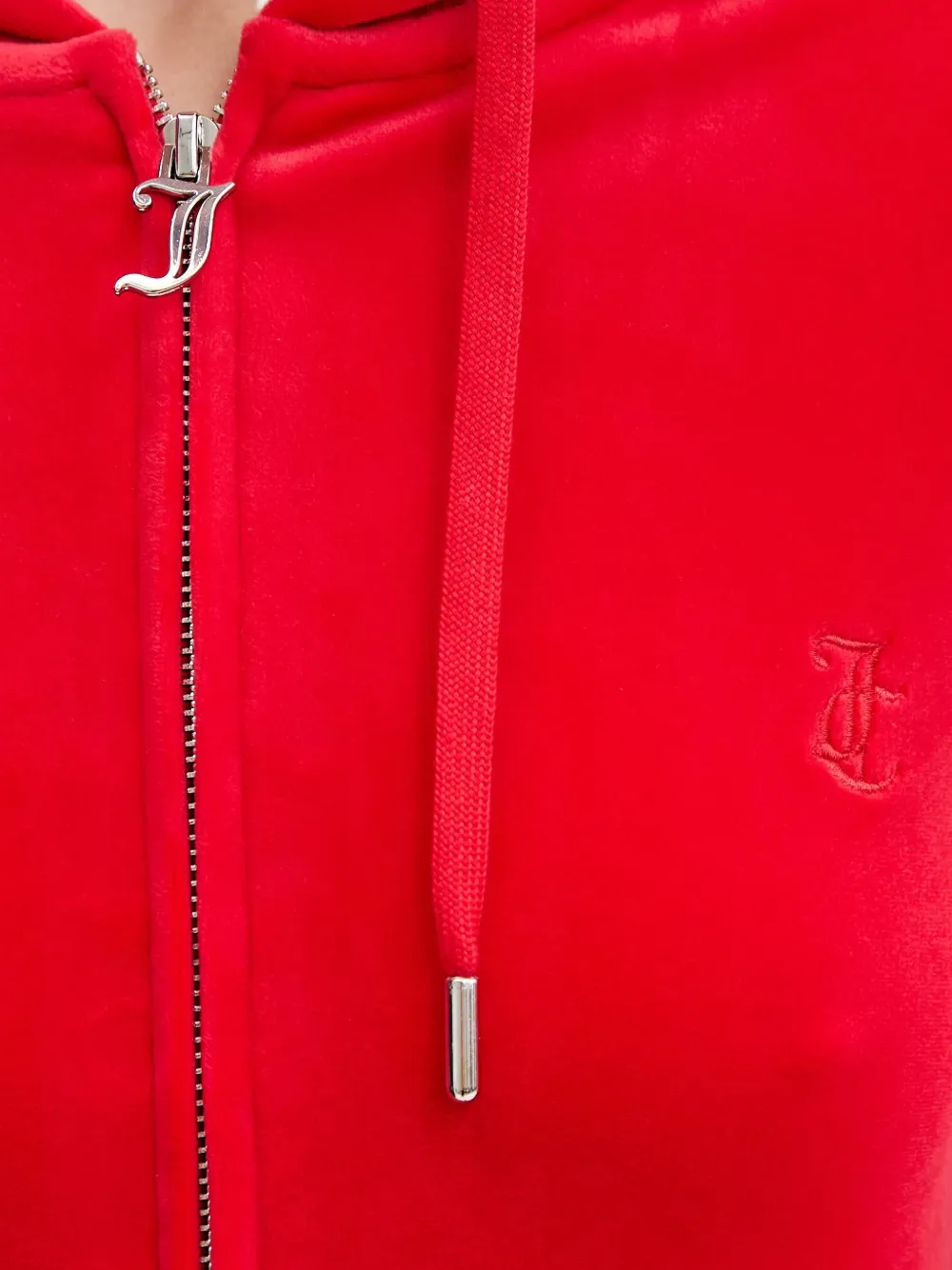 Juicy Couture Hoodie met ritssluiting en zakken Rood