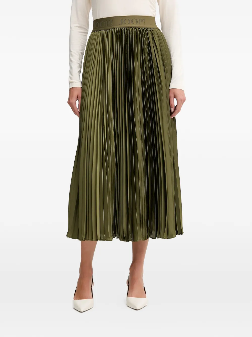 Joop! Salma elasticated-waistband midi skirt - Verde