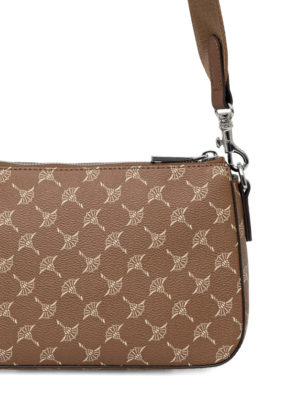 Joop! Crossbodytas met logopatroon Bruin