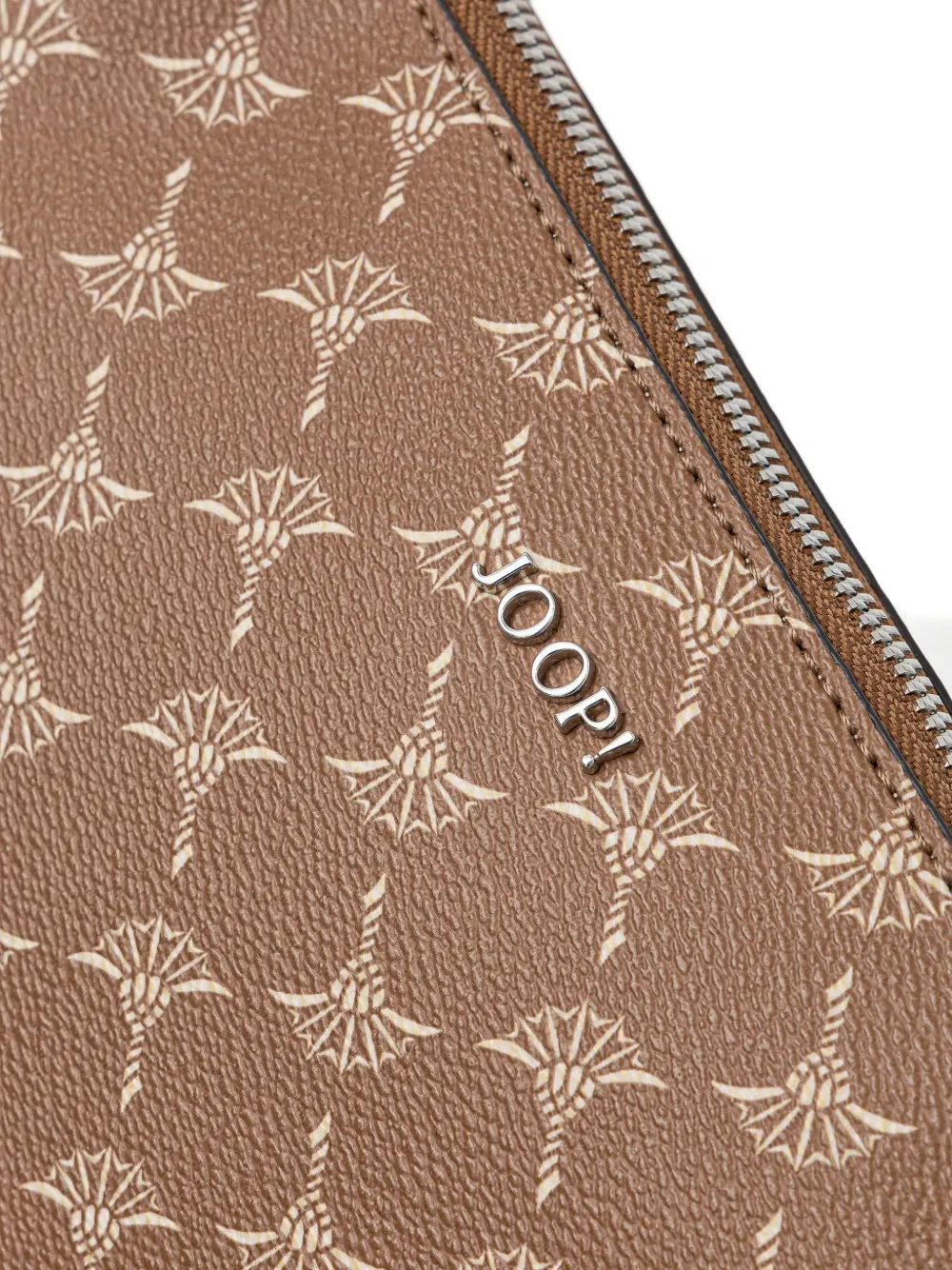 Joop! Crossbodytas met logopatroon Bruin