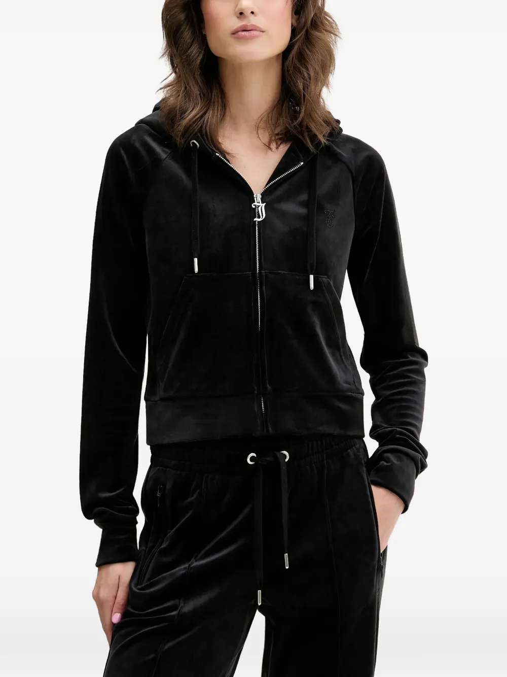 Juicy Couture logo-embellished zip-fastening hoodie - Nero