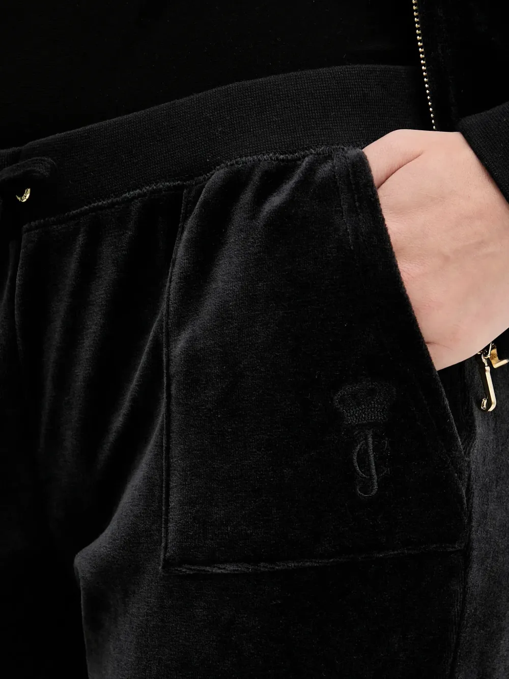 Juicy Couture Drawstring-fastening Pocket Track Pants In Black