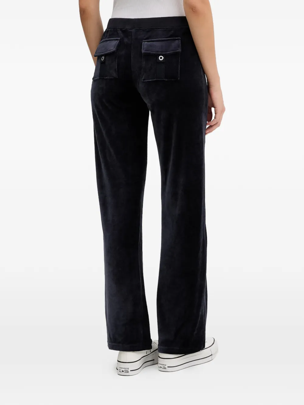 Juicy Couture Drawstring-fastening Embellished Track Pants In Black