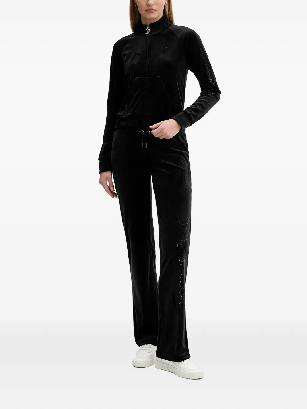 Juicy Couture Zip-fastening Front-pockets Sweater In Black