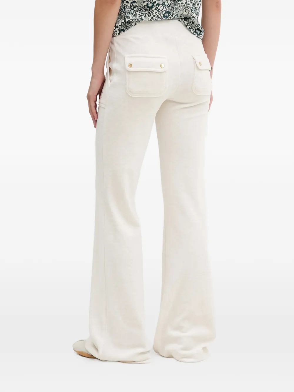 Juicy Couture Broek met trekkoordsluiting en zak Beige