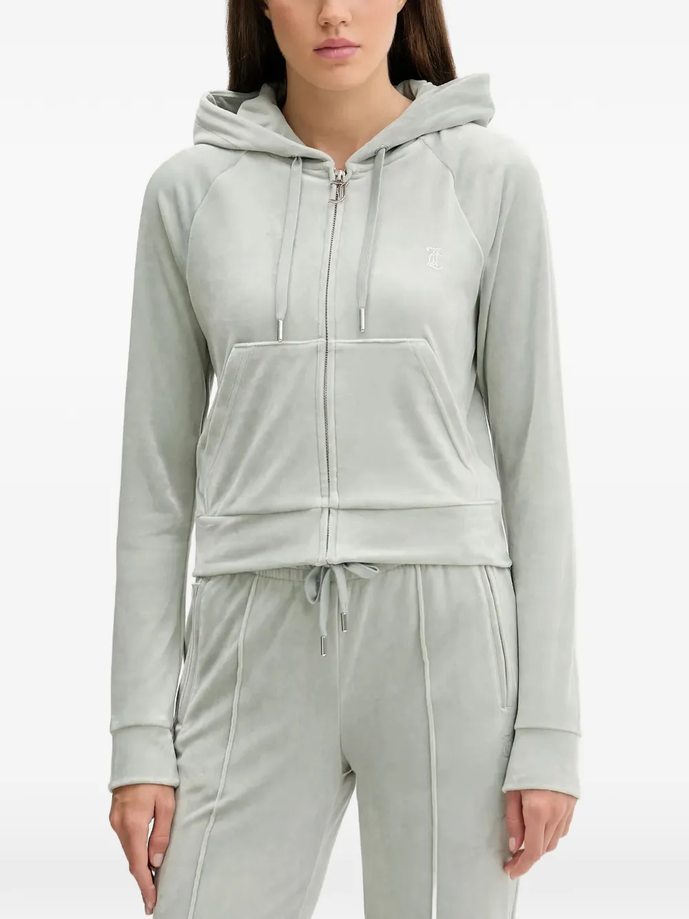 Juicy Couture pockets zip-up hoodie - Grigio