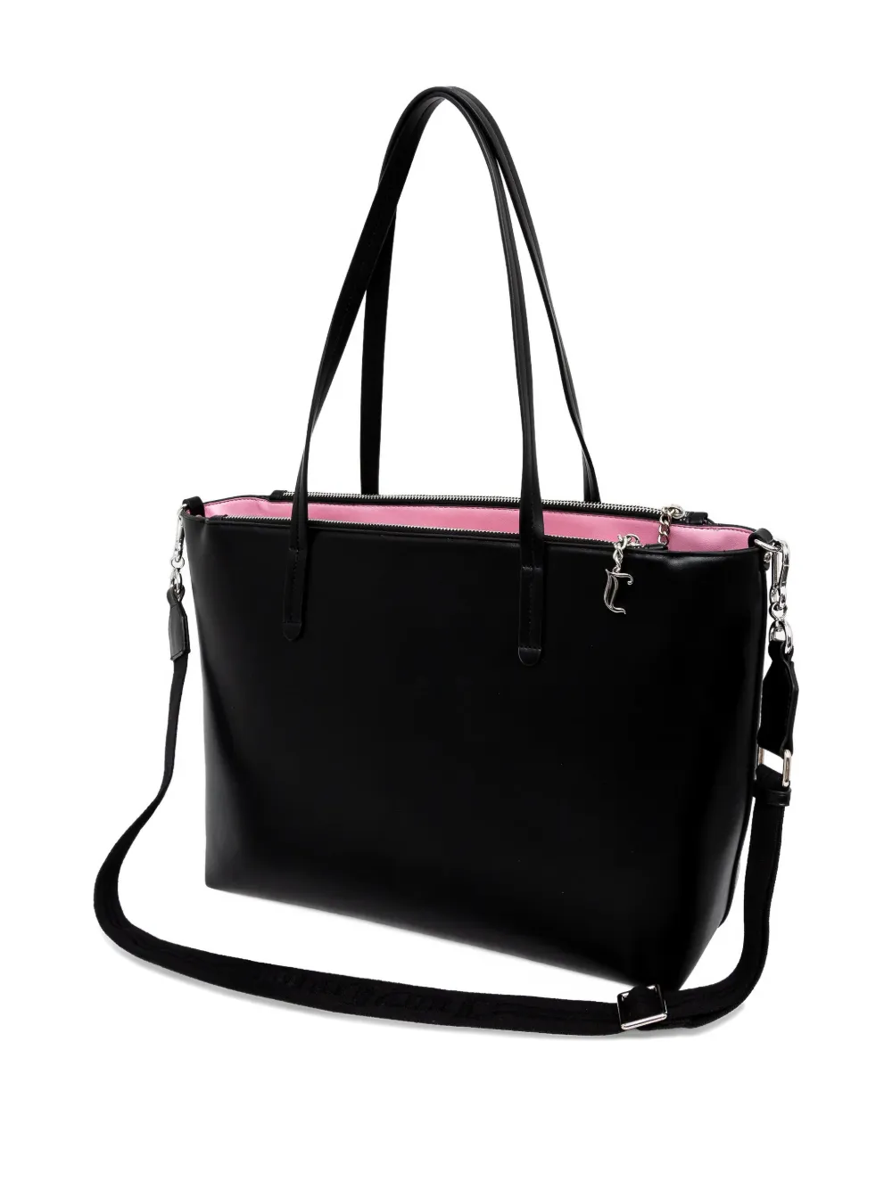 Juicy Couture logo charm tote bag - Zwart