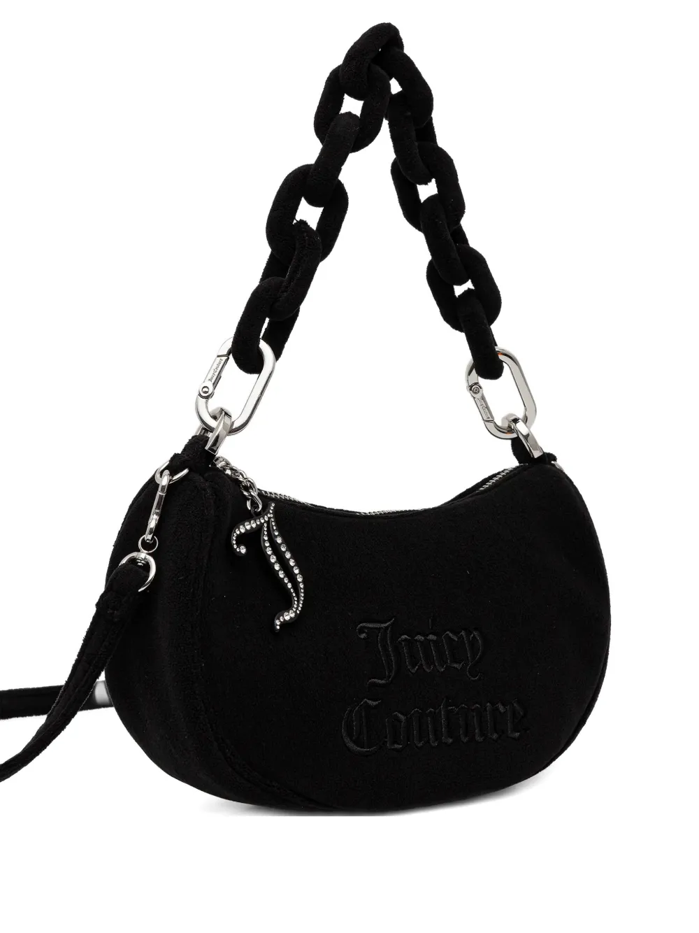 Juicy Couture logo-detail zip-fastening shoulder baga - Zwart