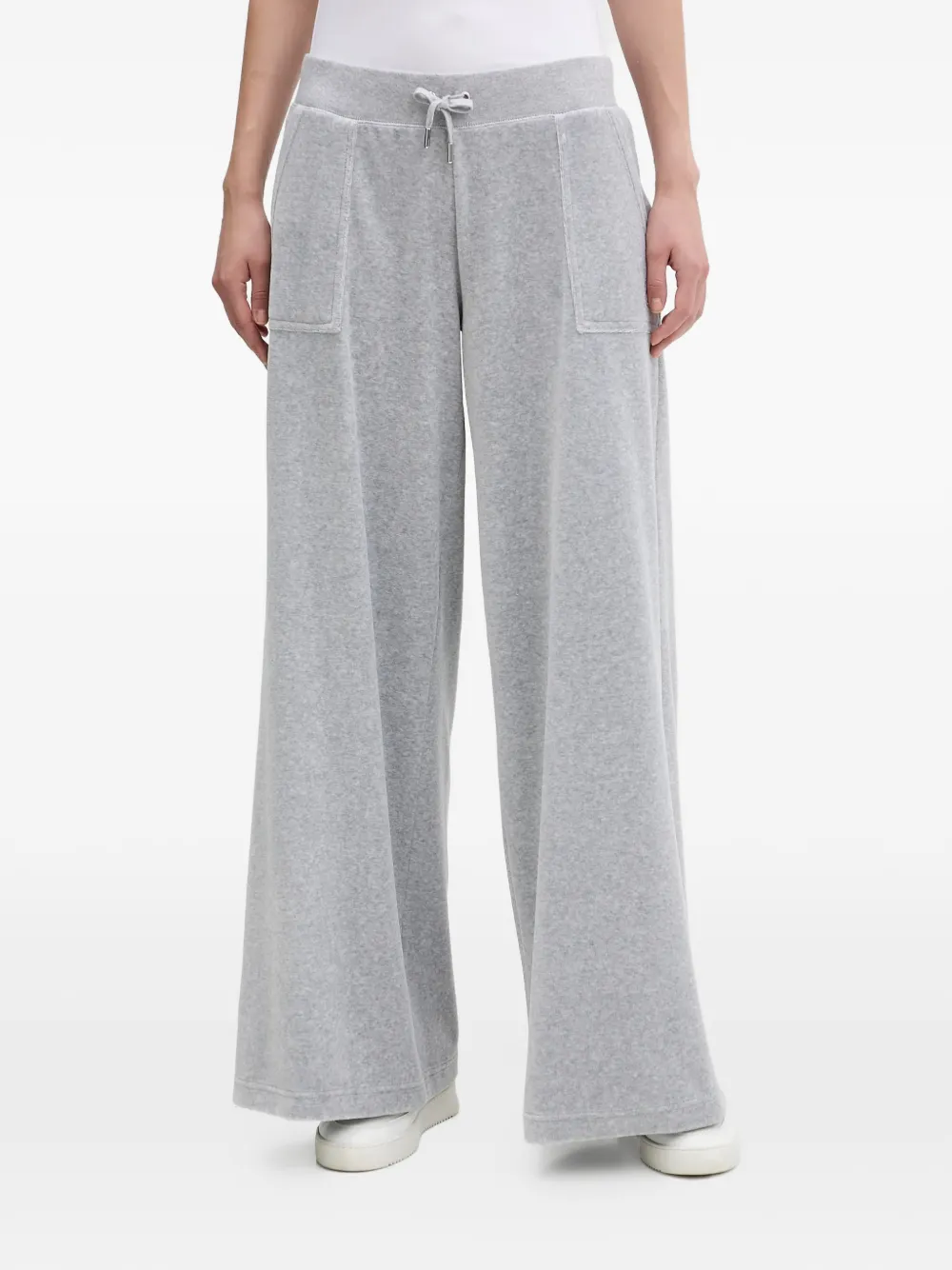 Juicy Couture Drawstring-fastening Pocket Track Pants In Gray