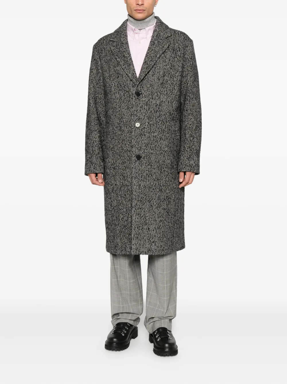 AMARÁNTO herringbone button coat | Single Breasted Coats | Image 2