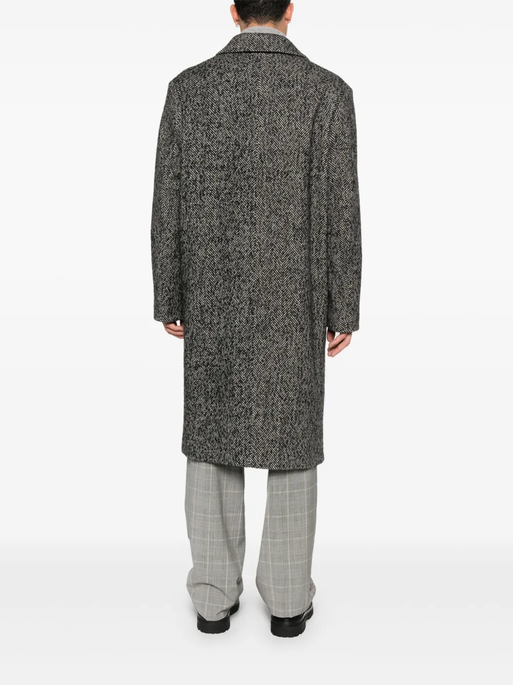 Herringbone Button Coat
