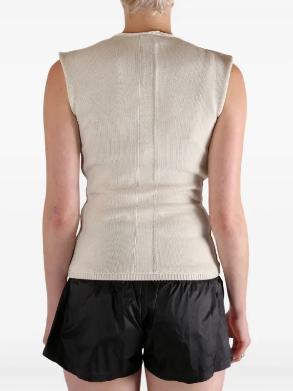 Rick Owens cut-out Sleeveless Top | Neutrals | FARFETCH GE