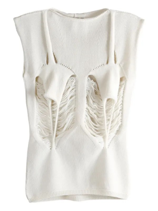 Rick Owens cut-out Sleeveless Top | Neutrals | FARFETCH GE