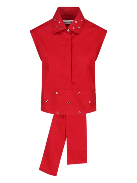 OUR LEGACY eyelet tie top blouse