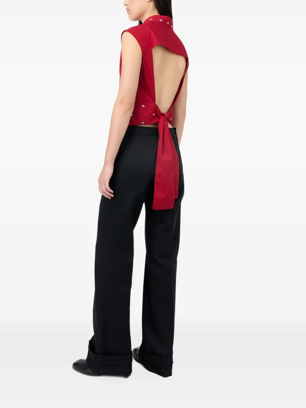 OUR LEGACY Blouse met ringlets Rood