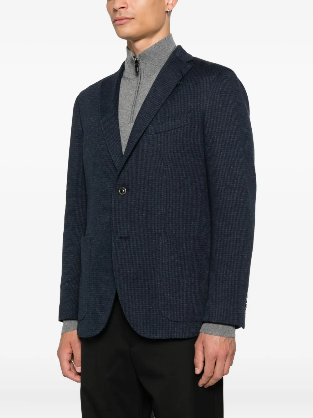 Boglioli Blazer met enkele rij knopen Blauw
