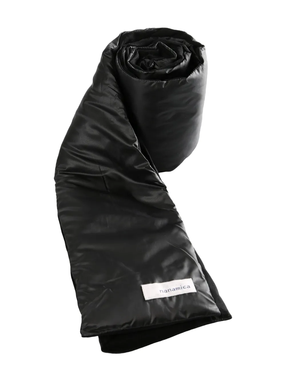 Nanamica logo-patch scarf | Black | Image 1