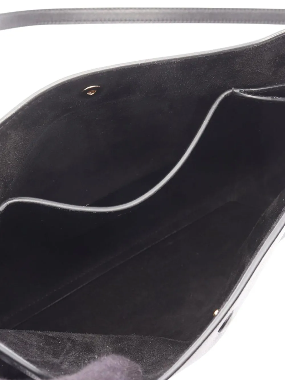 Pre-owned Givenchy 2000-2010 Leather Day Flat Pouch Crossbody Bag In Black