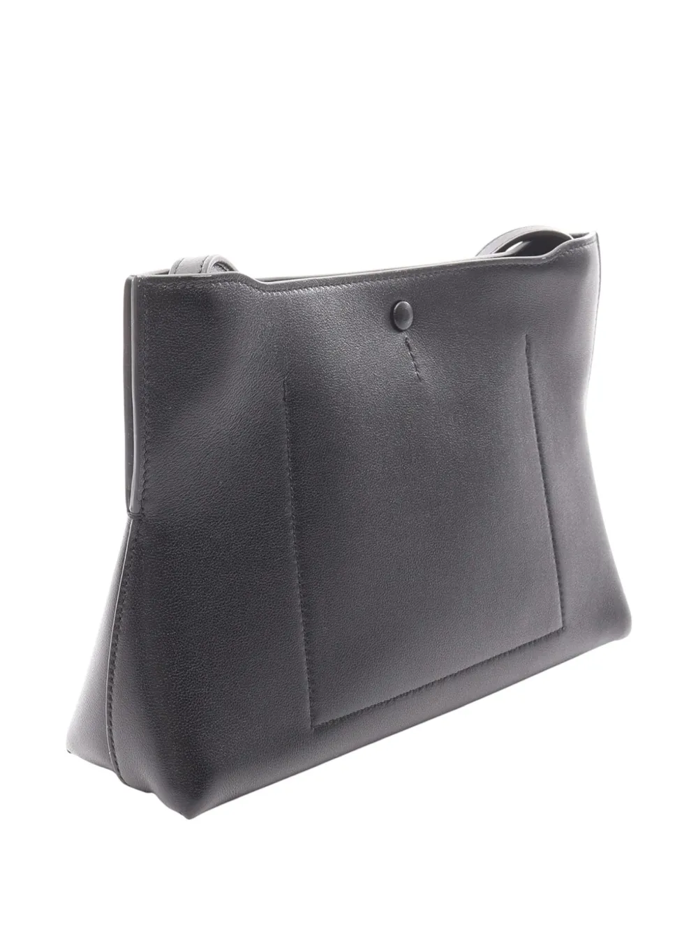 Pre-owned Givenchy 2000-2010 Leather Day Flat Pouch Crossbody Bag In Black