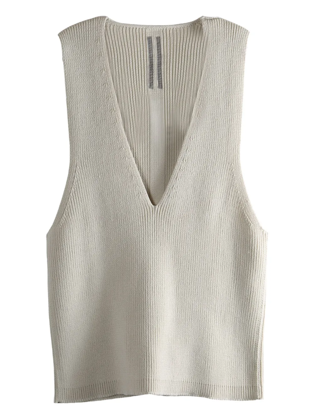Rick Owens V-neck ribbed top | Neutrals | Image 1