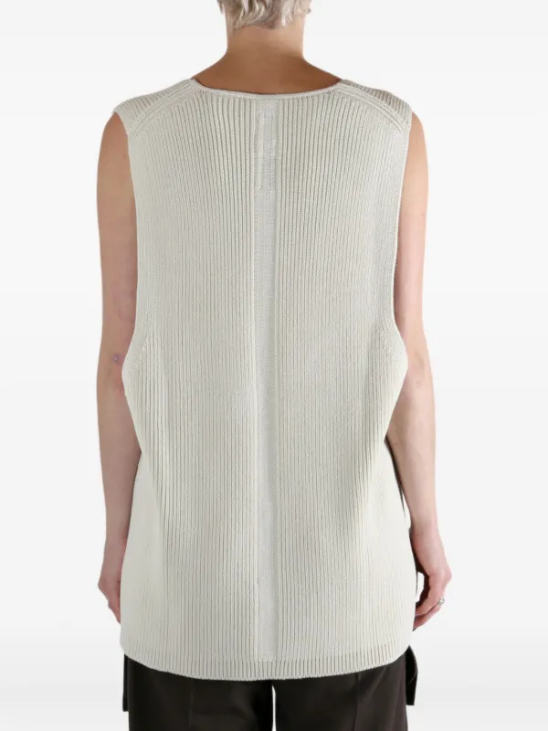 Rick Owens Vネックトップ | ニュートラル | FARFETCH JP